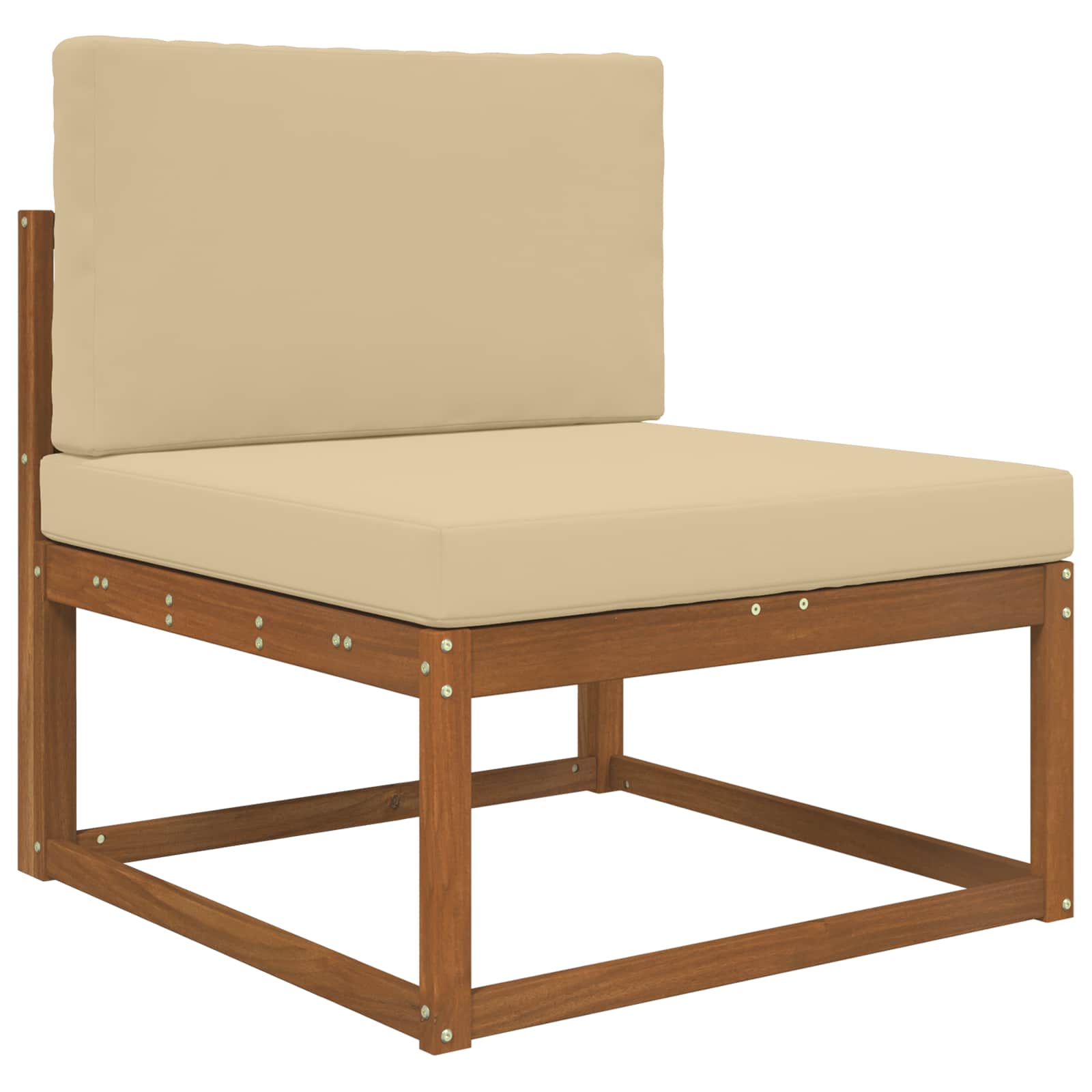 Cuscino per divano da esterno Poliestere Beige 80 x 80 x 8 cm