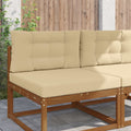 Cuscino per divano da esterno Poliestere Beige 80 x 80 x 8 cm