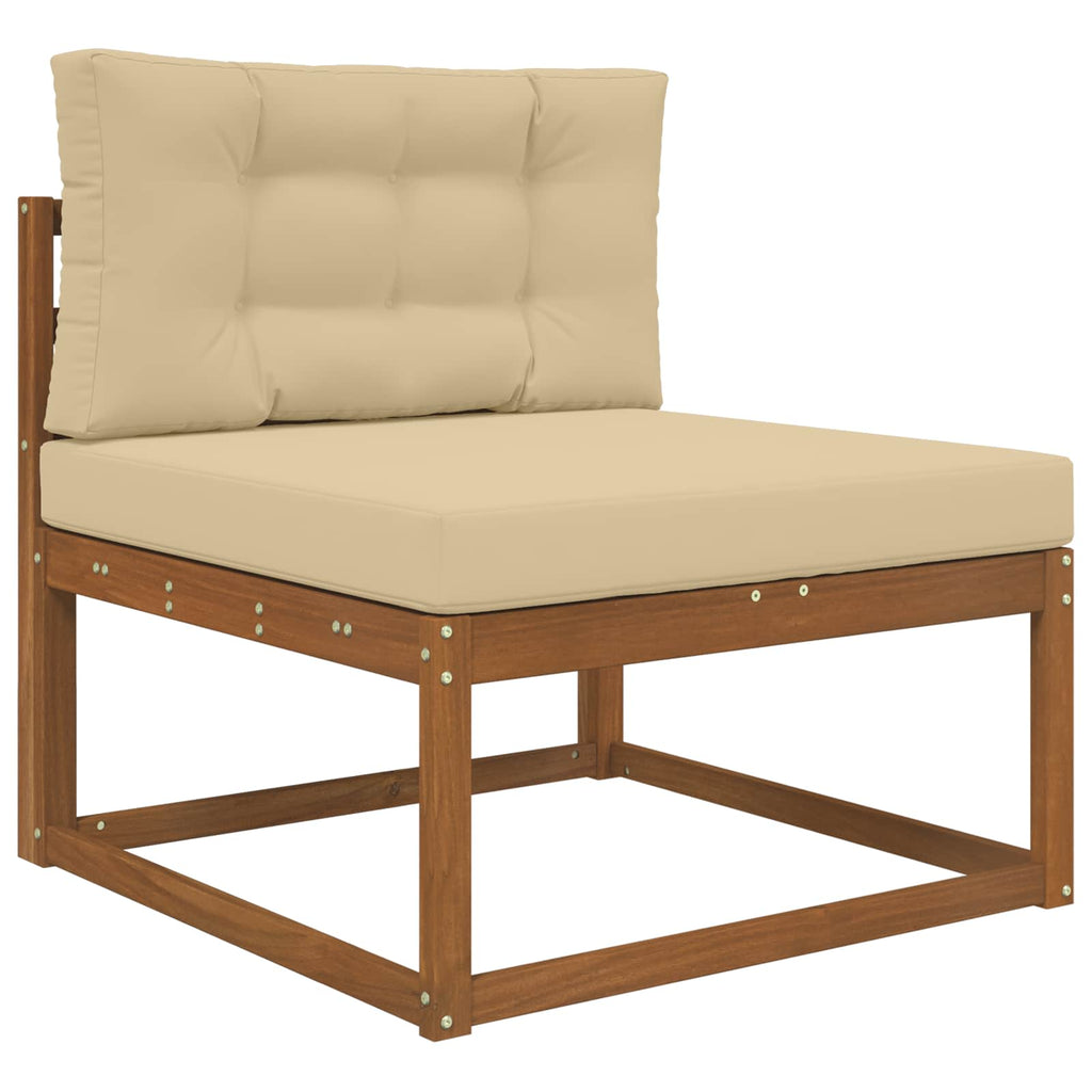 Cuscino per divano da esterno Poliestere Beige 80 x 80 x 8 cm