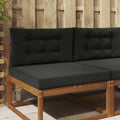 Cuscino per divano da esterno Poliestere Nero 80 x 80 x 8 cm