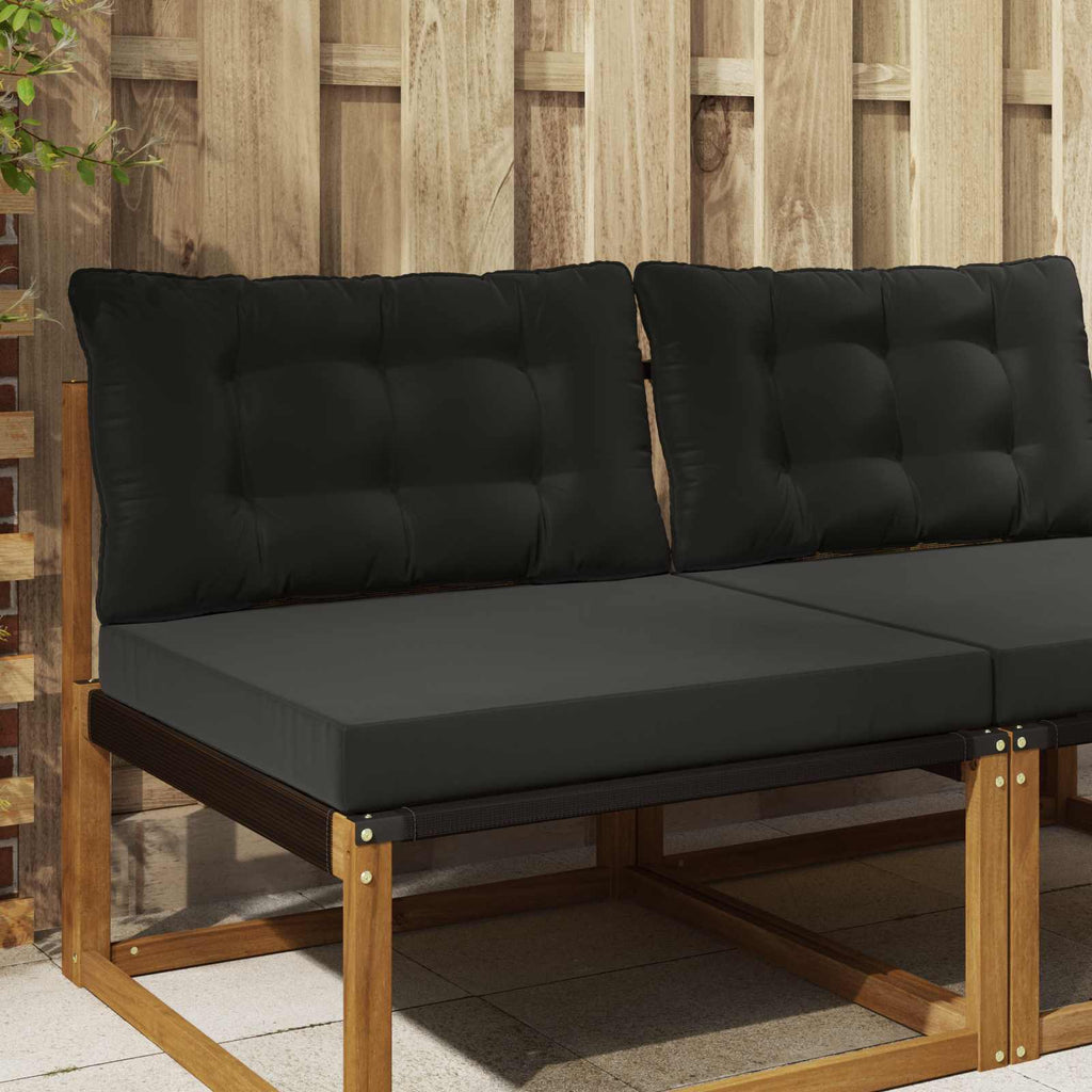 Cuscino per divano da esterno Poliestere Nero 80 x 68,5 x 8 cm