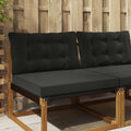 Cuscino per divano da esterno Poliestere Nero 80 x 68,5 x 8 cm