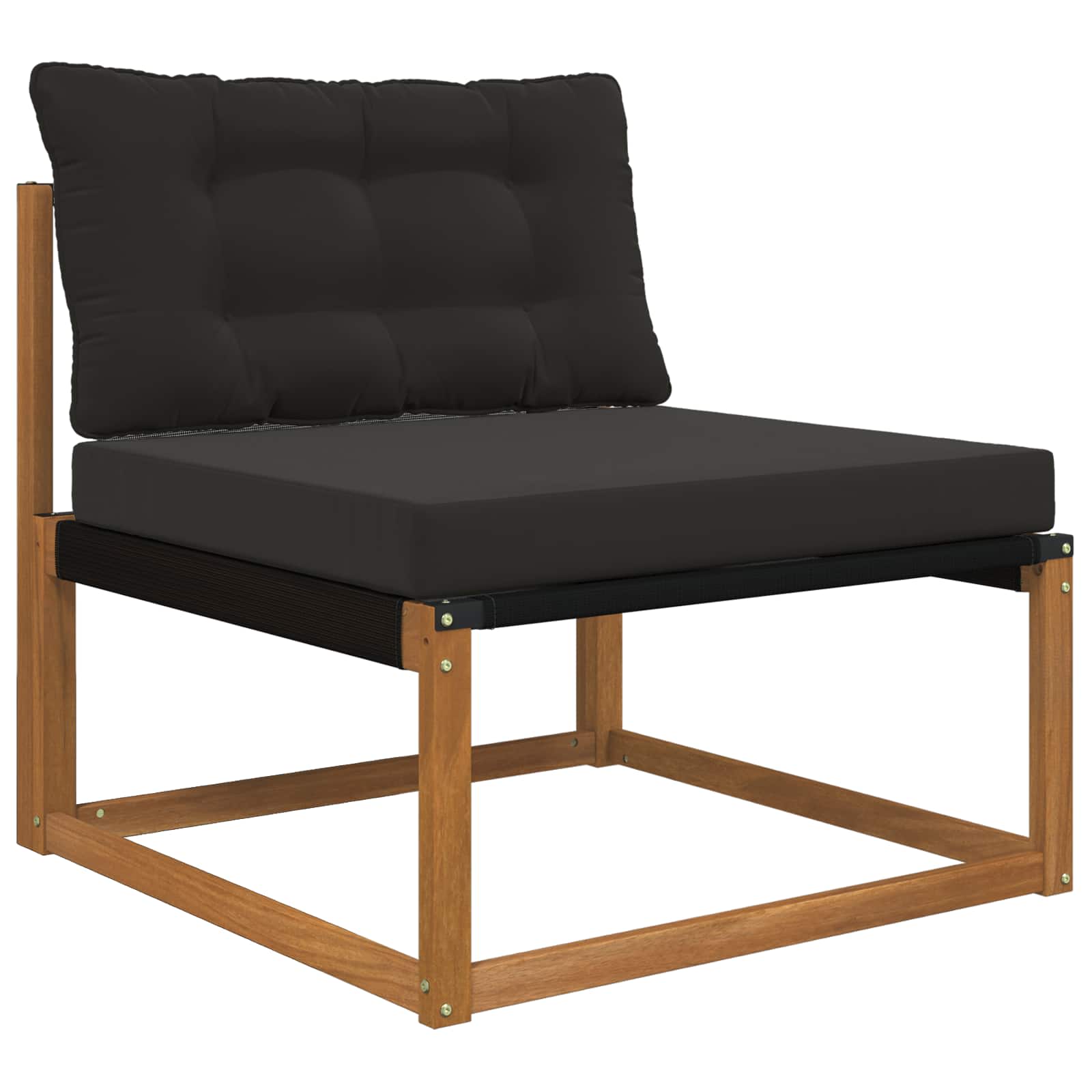 Cuscino per divano da esterno Poliestere Nero 80 x 68,5 x 8 cm