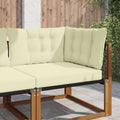 Cuscino per divano da esterno Poliestere Crema 80 x 43 x 10 cm
