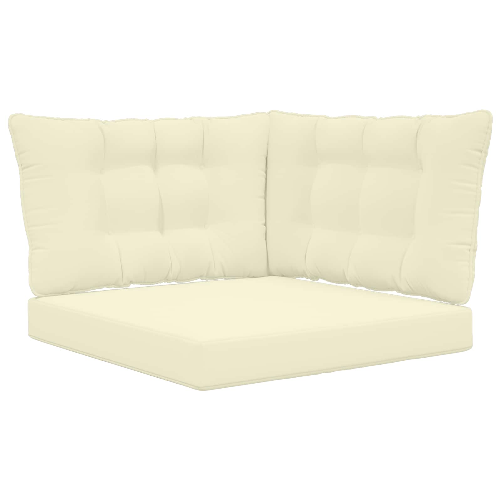 Cuscino per divano da esterno Poliestere Crema 80 x 43 x 10 cm
