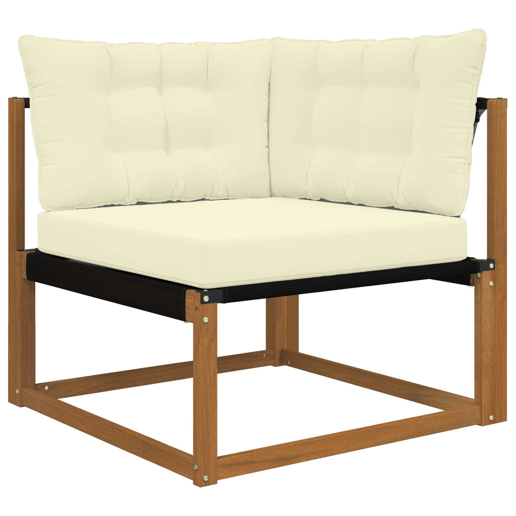 Cuscino per divano da esterno Poliestere Crema 80 x 43 x 10 cm