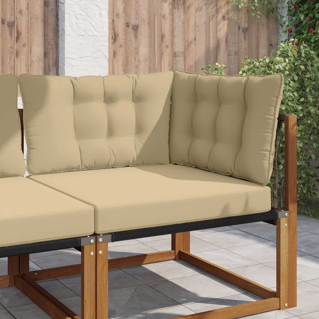 Cuscino per divano da esterno Poliestere Beige 80 x 43 x 10 cm