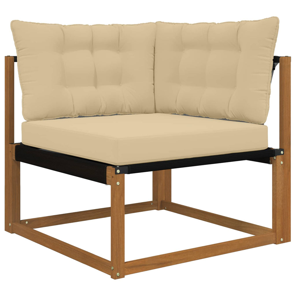 Cuscino per divano da esterno Poliestere Beige 80 x 43 x 10 cm
