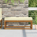Cuscino da Sedia Esterno Crema 115 x 40 x 8 cm 100% Poliestere