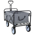 Carrello a Mano Pieghevole Grigio 94 x 53 x 99 cm