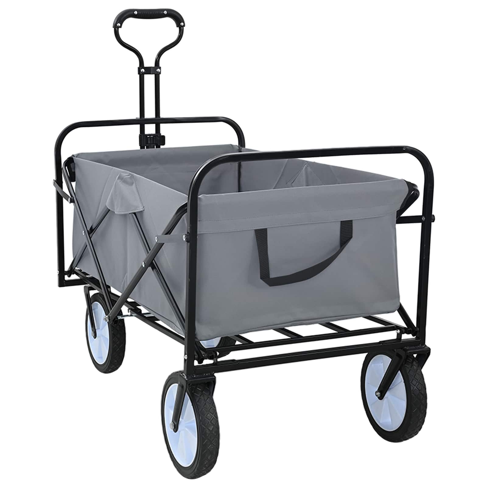 Carrello a Mano Pieghevole Grigio 94 x 53 x 99 cm