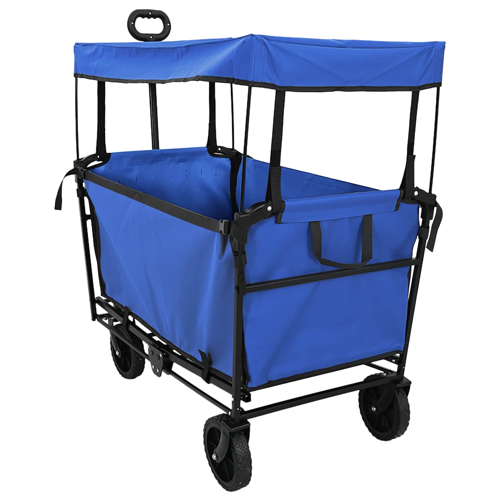 Carrello a Mano Pieghevole Nero 105 x 56,5 x 116 cm
