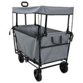 Carrello a Mano Pieghevole Grigio 105 x 56,5 x 116 cm