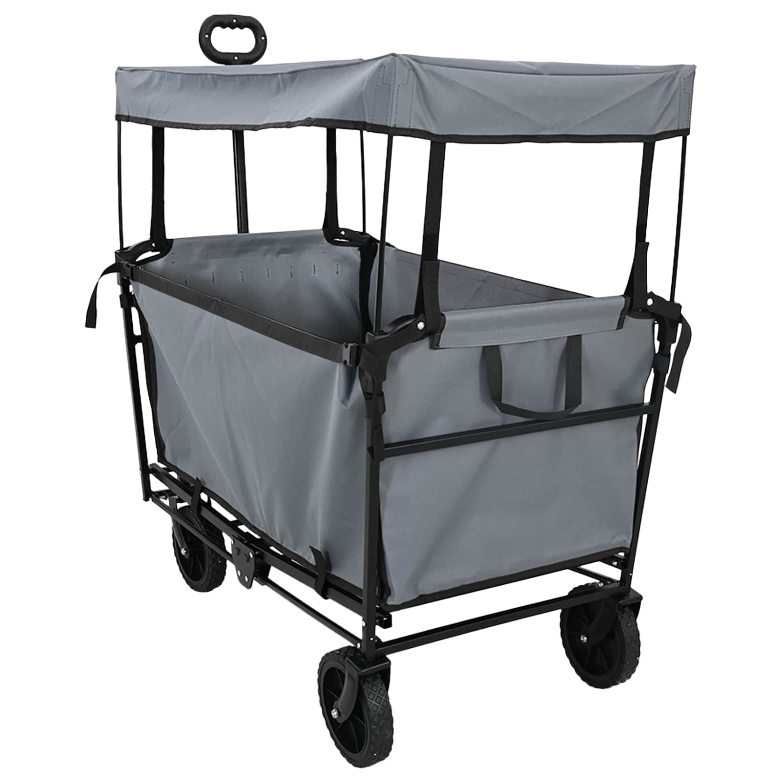 Carrello a Mano Pieghevole Grigio 105 x 56,5 x 116 cm