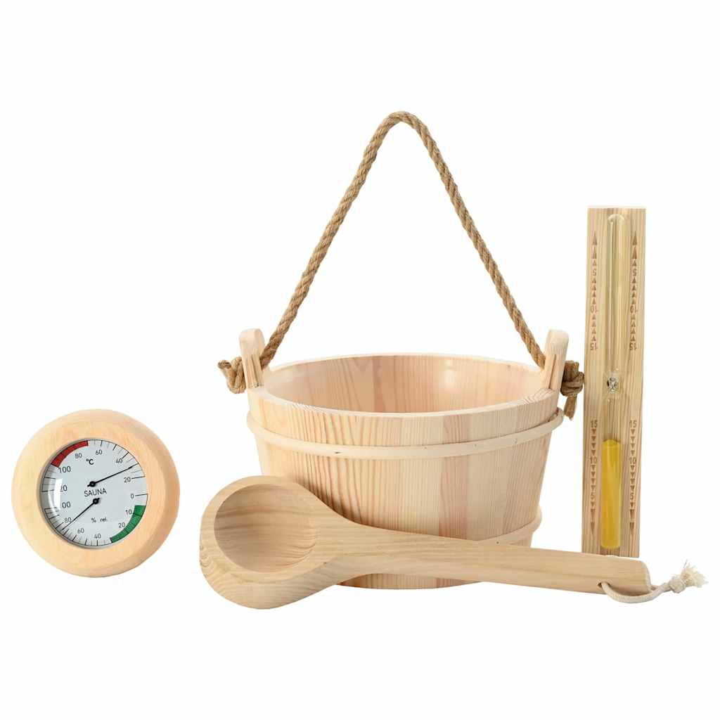 Set di Accessori per Sauna 4 pz Marrone