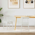 Sedia da pranzo 2 pz Legno di gomma solido Bianco