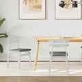 Sedia da pranzo 2 pz Legno di gomma solido Bianco e Grigio