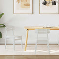 Sedia da pranzo 2 pz Legno di gomma solido Bianco
