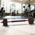 Set Manubri e Bilanciere 2-in-1 20 kg Nero e Rosso