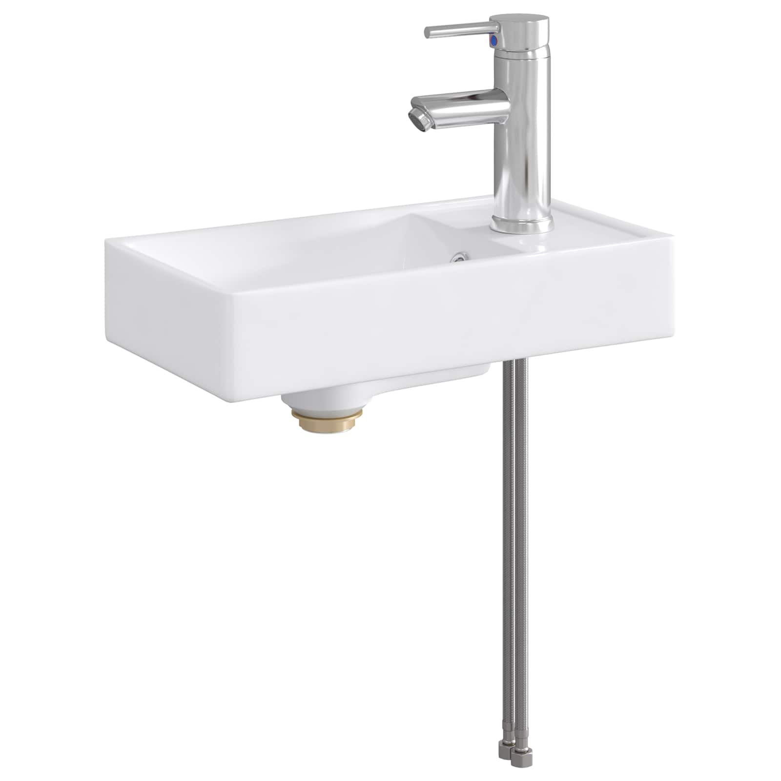 Lavabo da bagno Cromato 40,5 x 22,5 x 11,5 cm Metallo