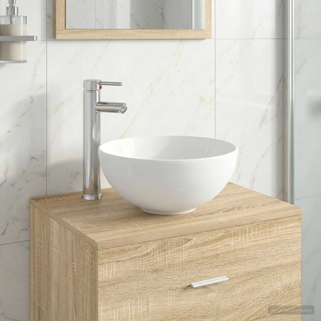 Lavabo da bagno Cromato 32 x 32 x 13 cm Metallo