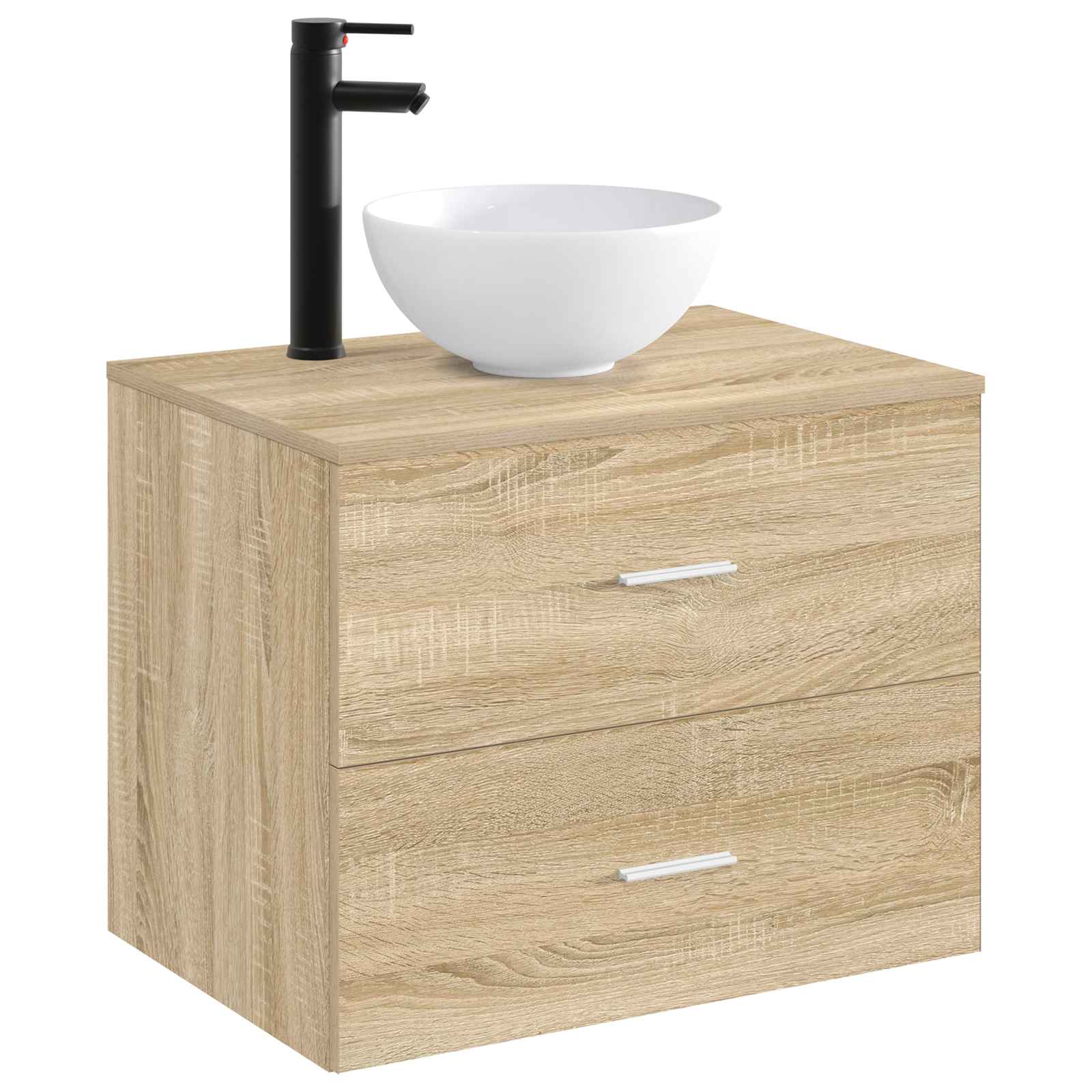 Lavabo da bagno Nero Opaco 32 x 32 x 13 cm Metallo