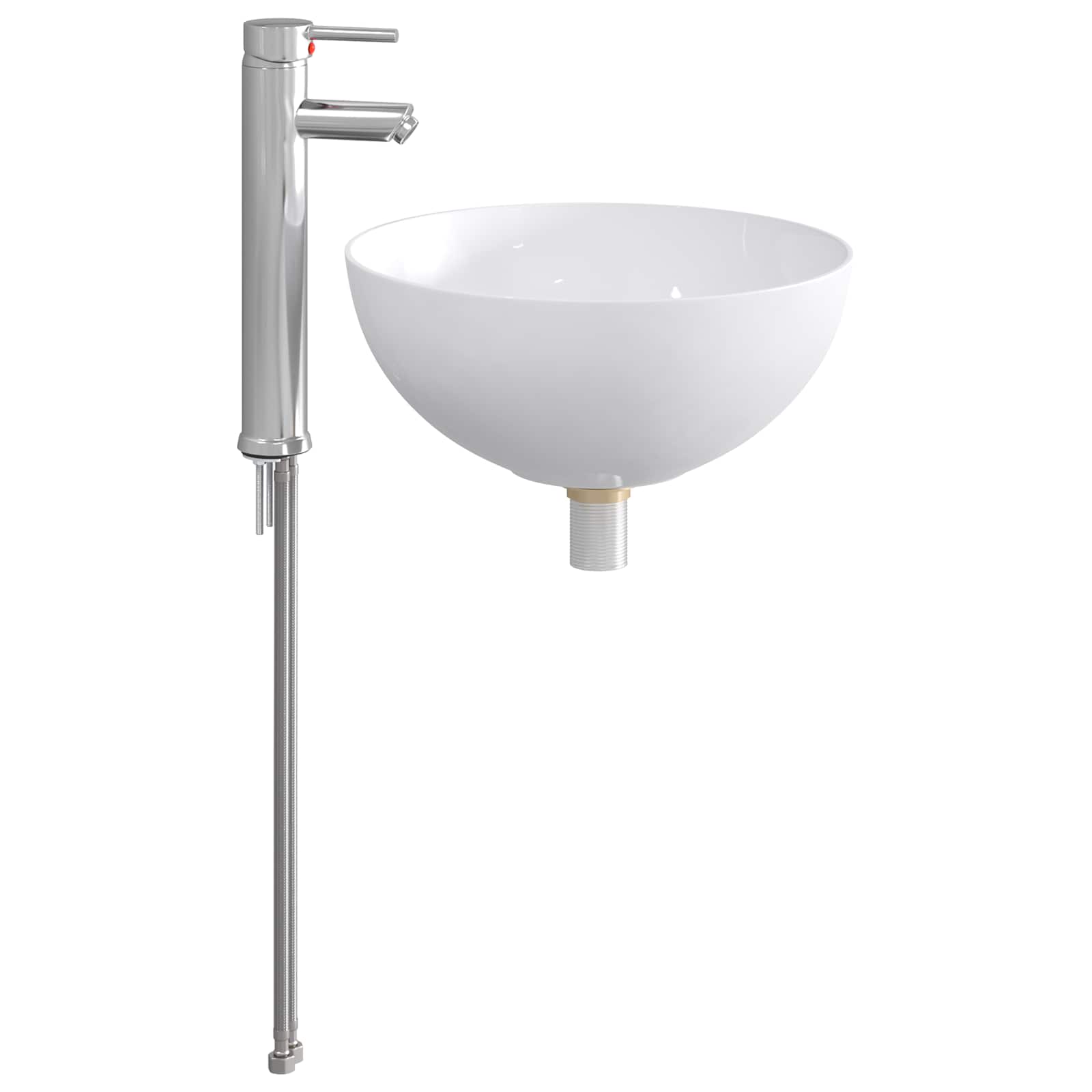 Lavabo da bagno Cromato 35,5 x 35,5 x 14,5 cm Metallo