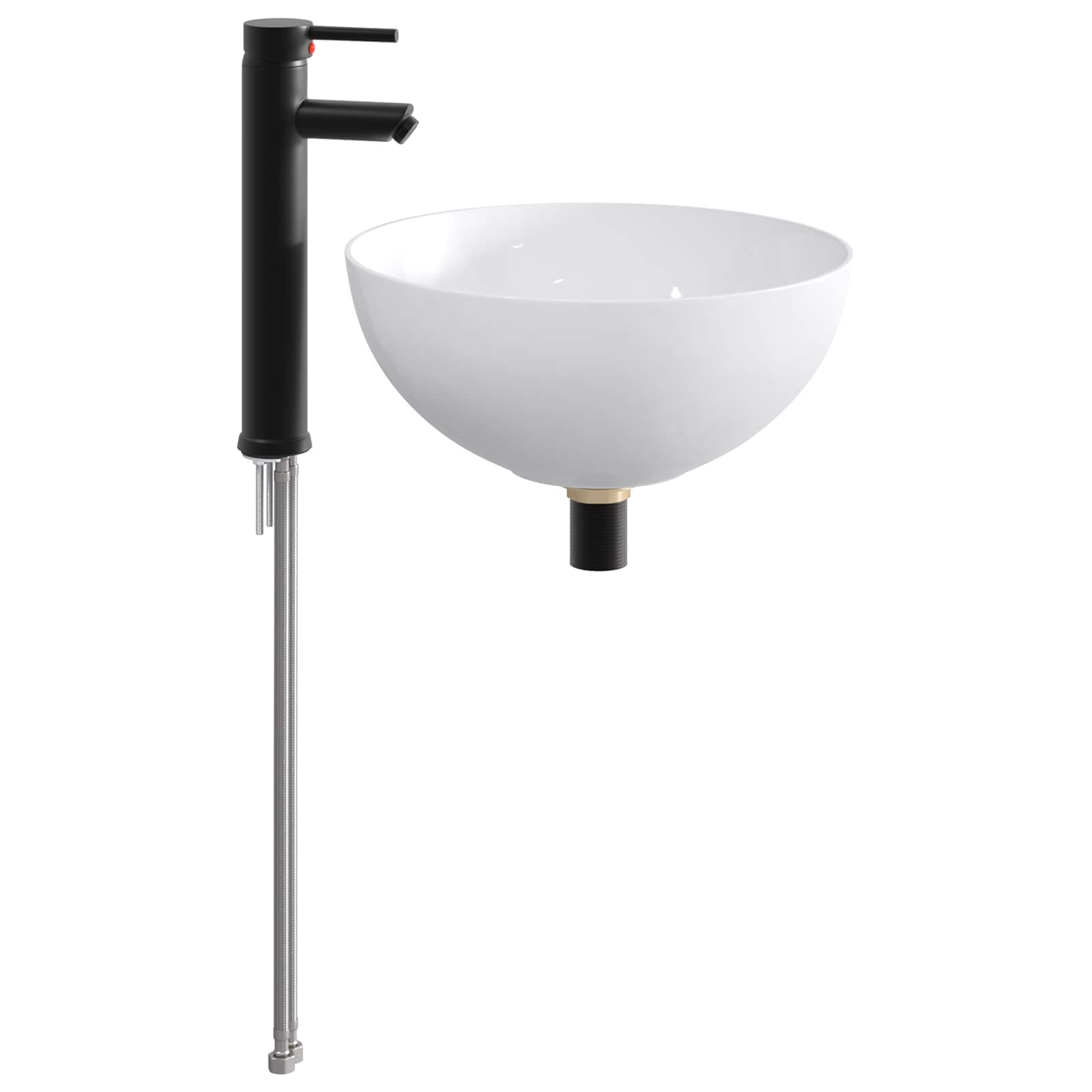 Lavabo da bagno Nero Opaco 35,5 x 35,5 x 14,5 cm Metallo