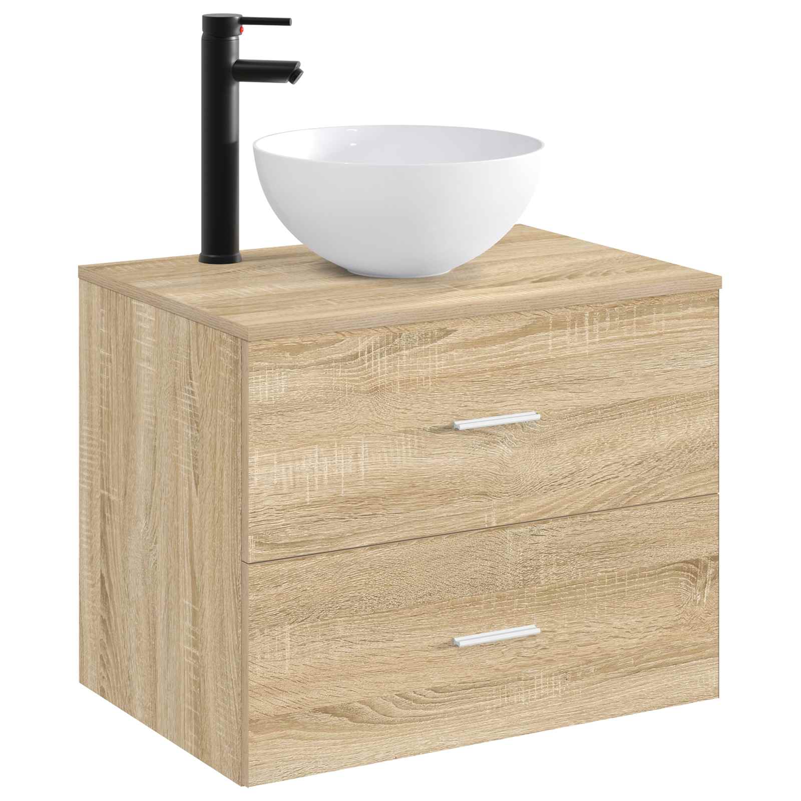 Lavabo da bagno Nero Opaco 35,5 x 35,5 x 14,5 cm Metallo