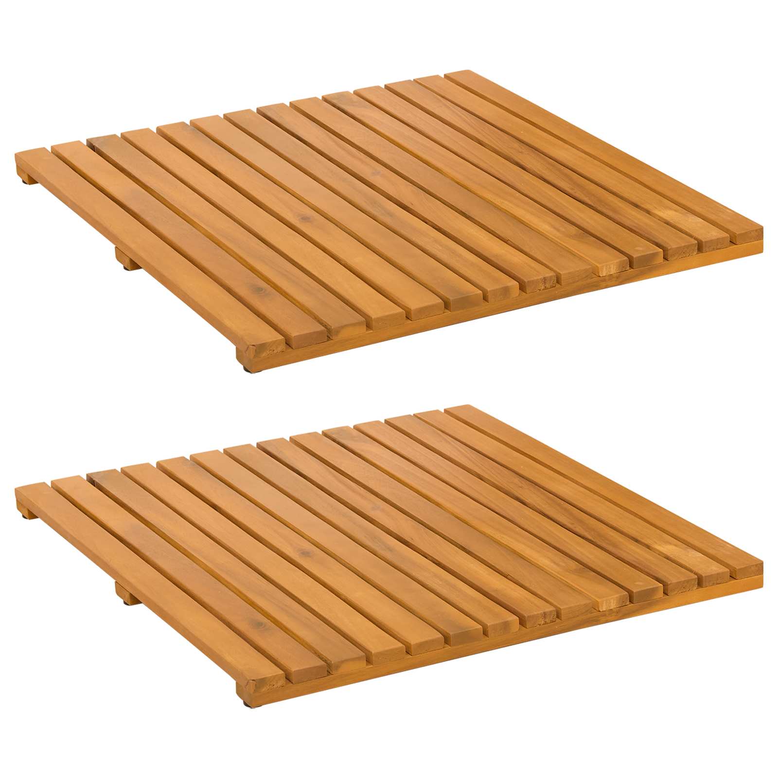 Tappeto da bagno Marrone 50 x 50 cm Legno di Acacia Massello