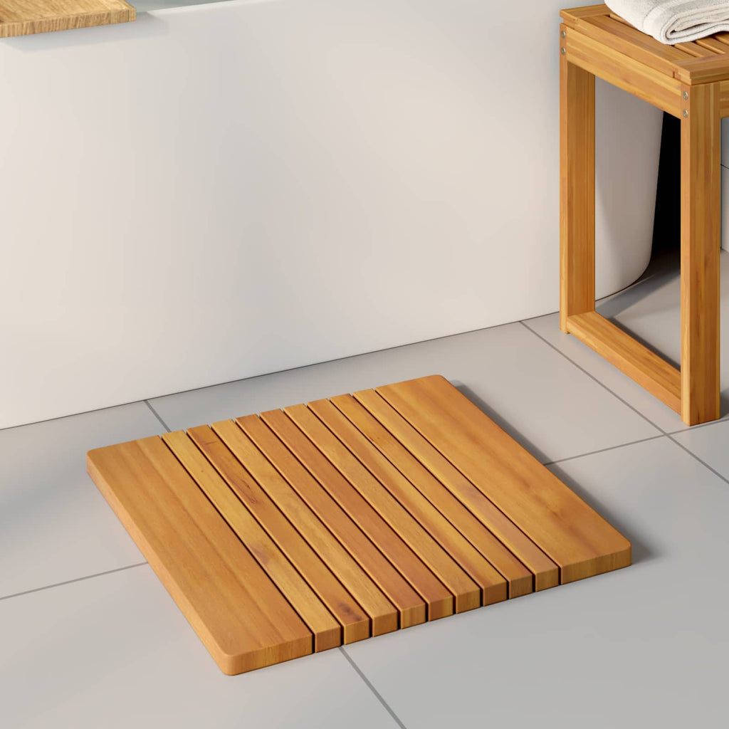 Tappeto da bagno Marrone 52 x 50 cm Legno di Acacia Massello