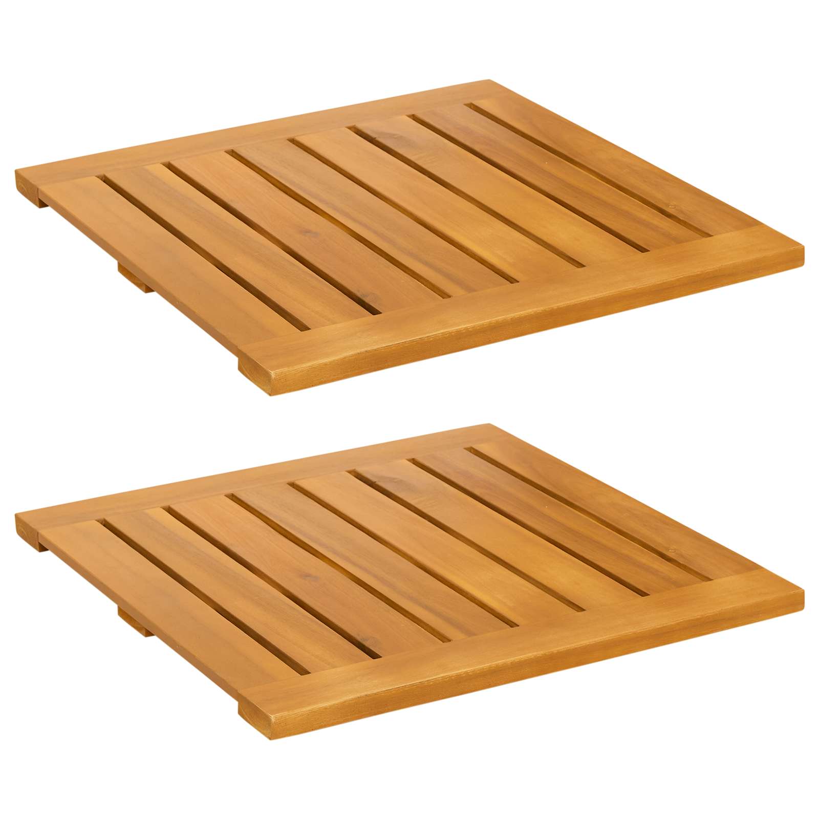 Tappeto da bagno Marrone 50 x 50 cm Legno di Acacia Massello