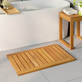 Tappeto da bagno Marrone 80 x 50 cm Legno di Acacia Massello