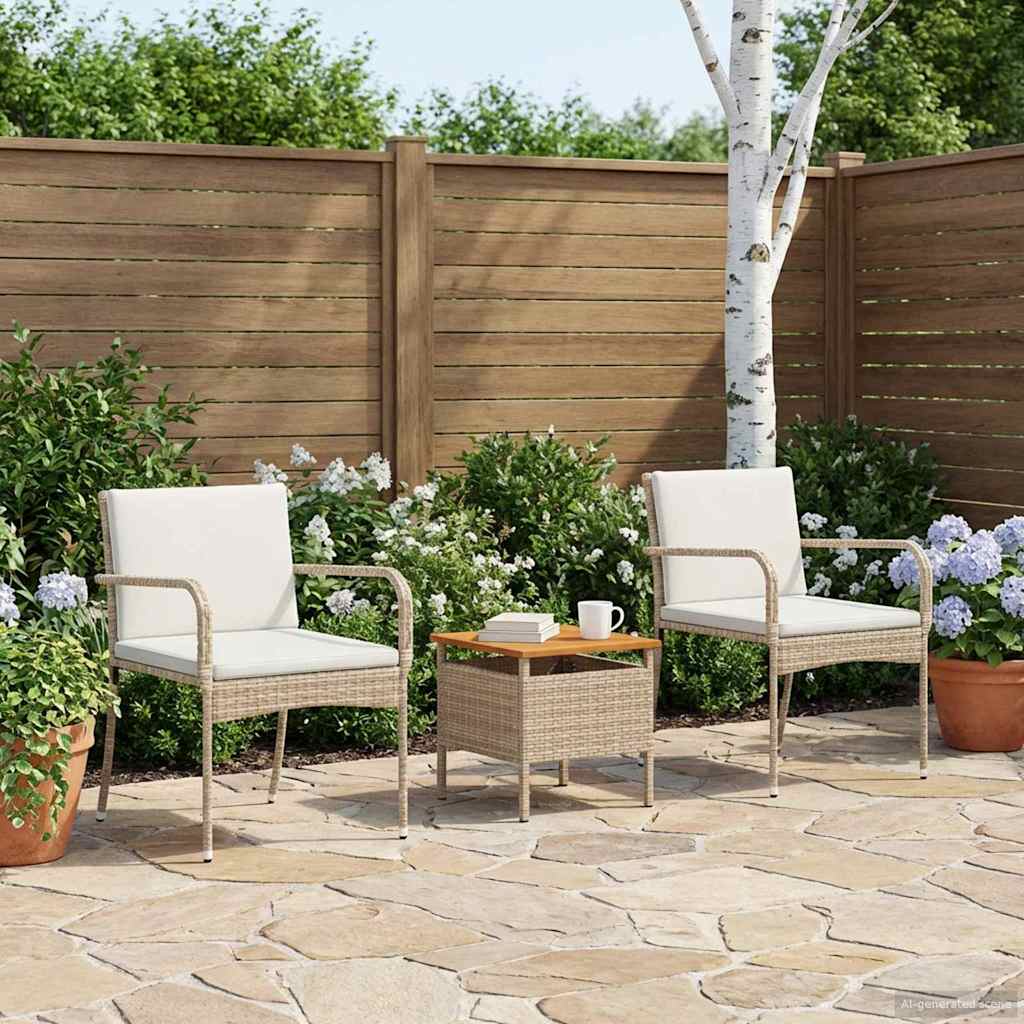 Set da giardino Beige polyrattan