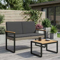 Panchina da esterno Grigio e Grigio Scuro 107 x 61 x 80 cm