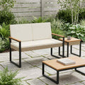 Panchina da esterno Beige e Bianco Crema 107 x 61 x 80 cm