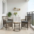 Sedia da esterno 2 pz Grigio e Grigio Scuro polyrattan