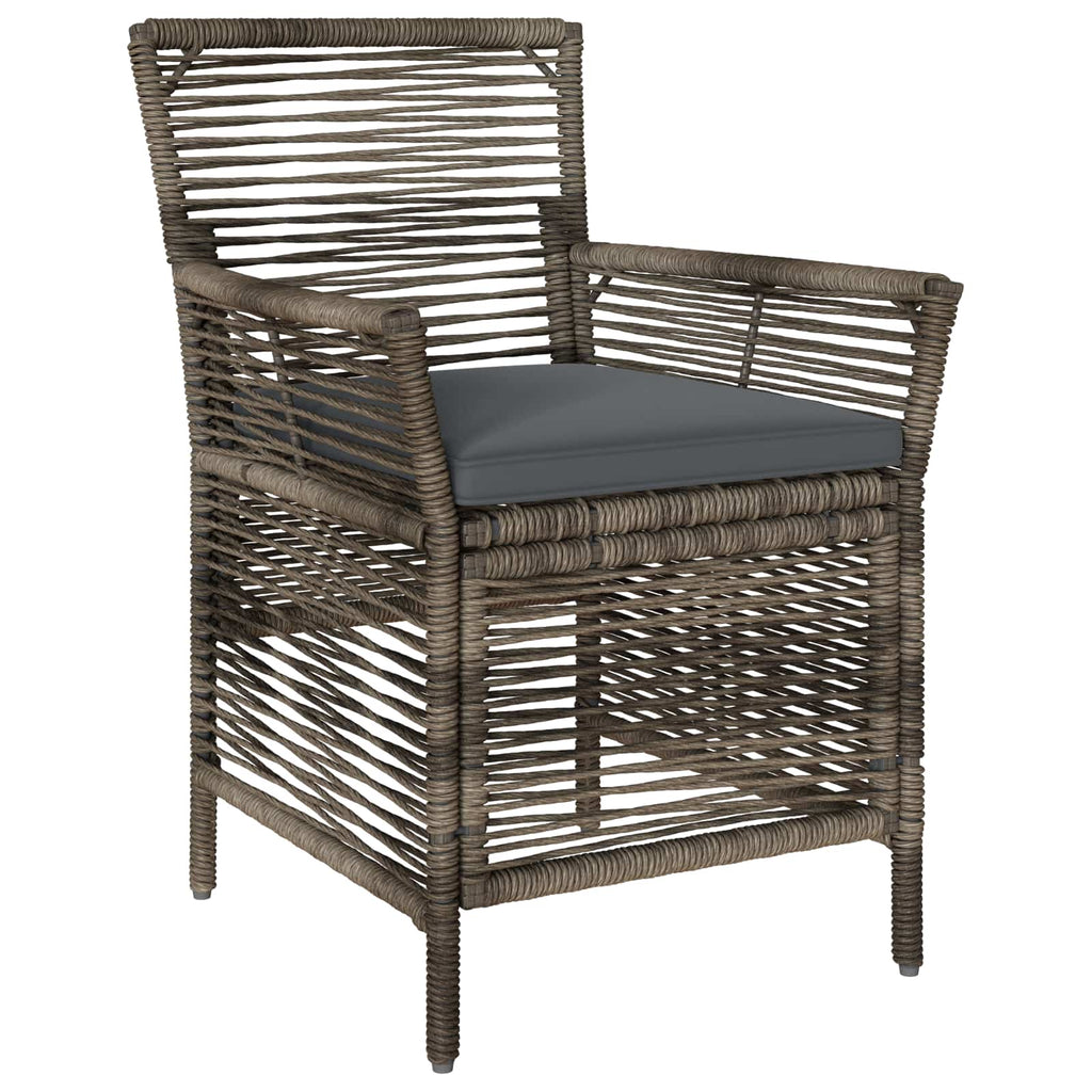 Sedia da esterno 2 pz Grigio e Grigio Scuro polyrattan
