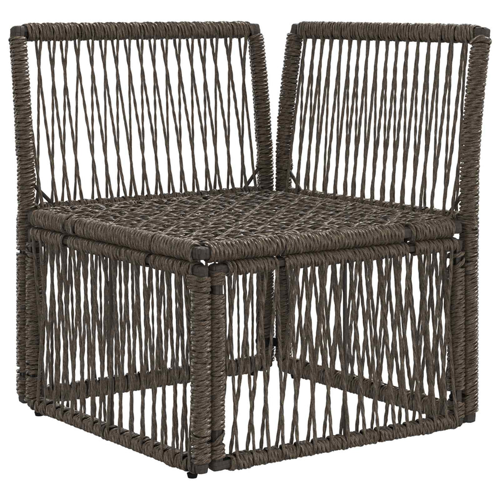 Unità divano angolare Grigio polyrattan