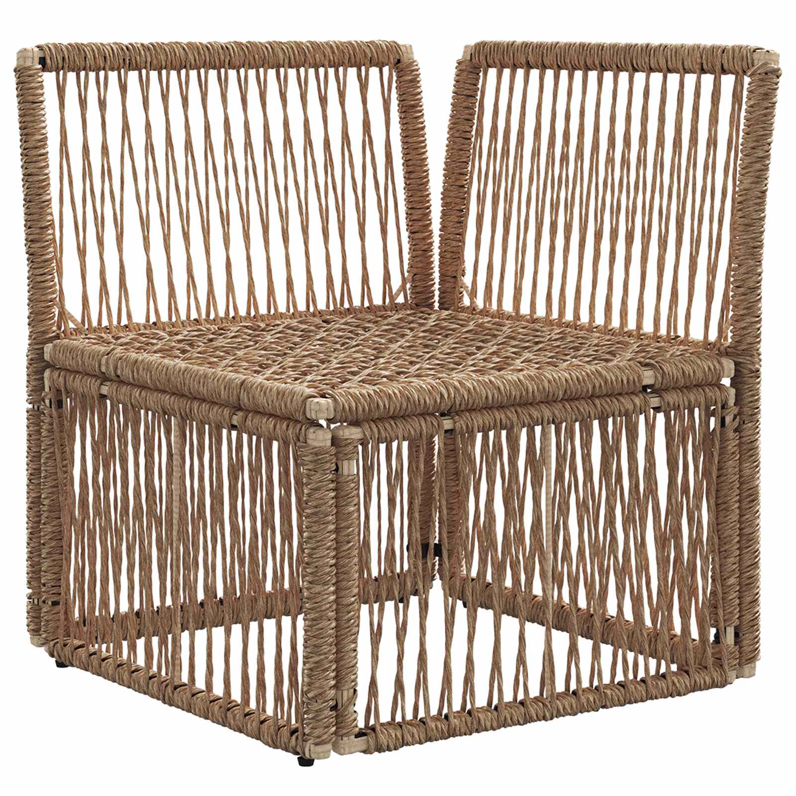 Unità divano angolare Beige polyrattan