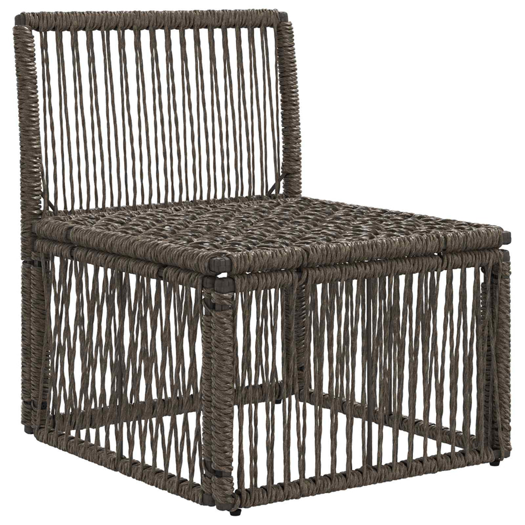 Unità divano senza braccioli Grigio polyrattan