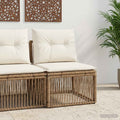 Unità divano senza braccioli Beige polyrattan