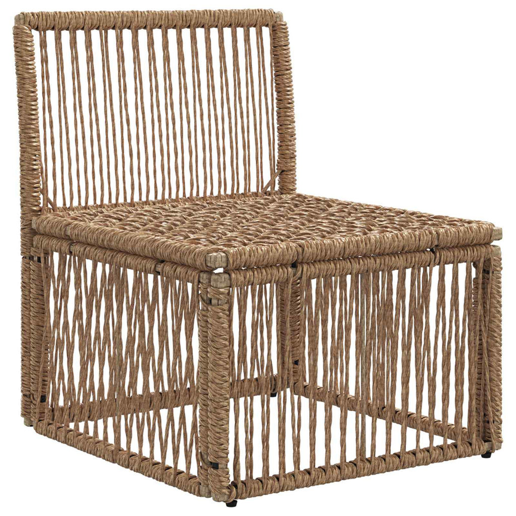 Unità divano senza braccioli Beige polyrattan