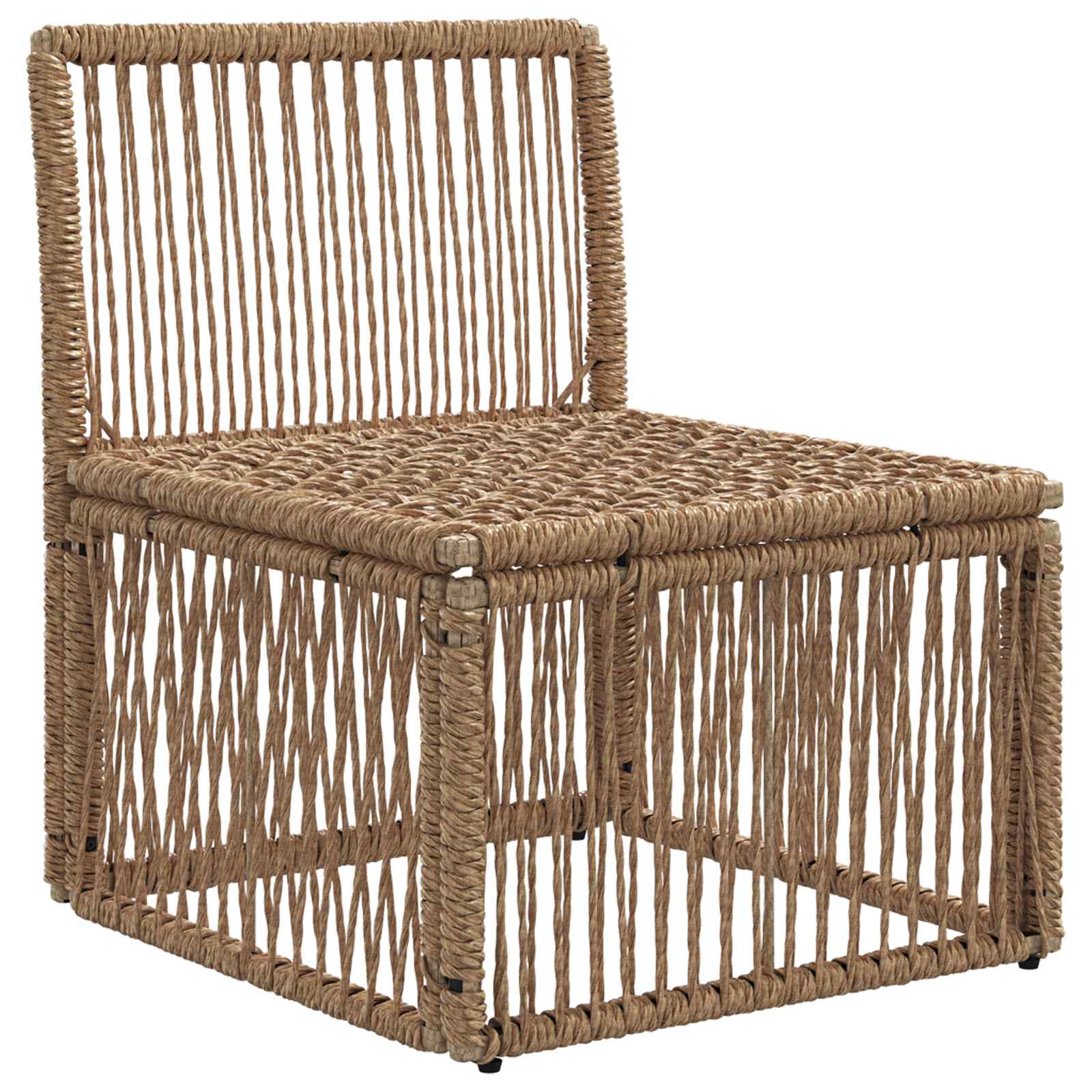 Unità divano senza braccioli Beige polyrattan