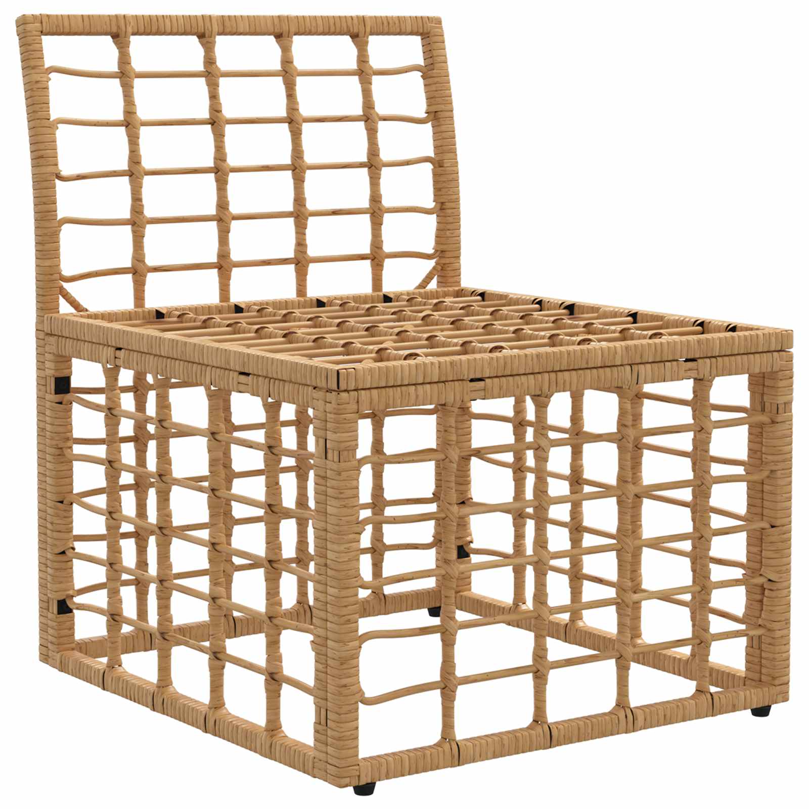 Modulo Divano da Esterno Senza Braccioli Naturale polyrattan