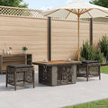 Set da Pranzo per Giardino 3 pz Grigio e Grigio Scuro