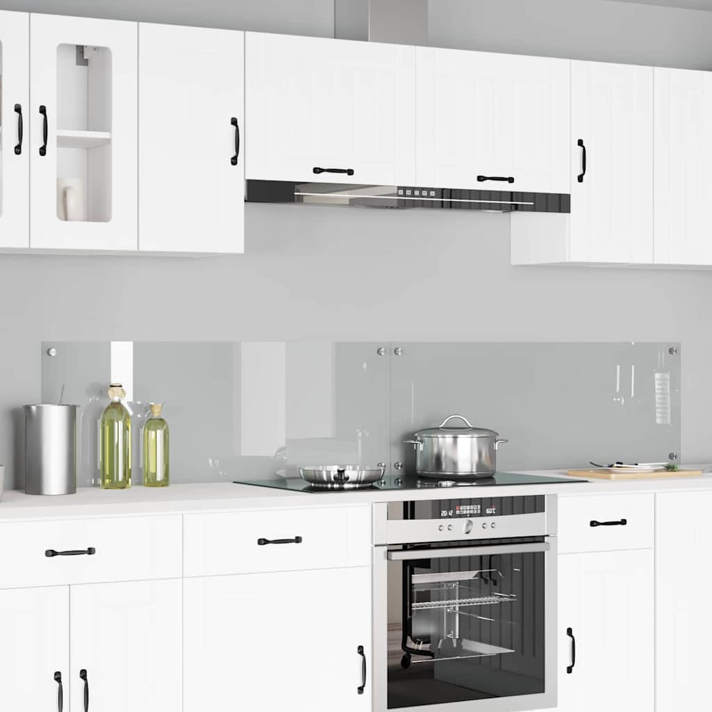 Schienale da cucina 2 pz Trasparente 110 x 40 cm