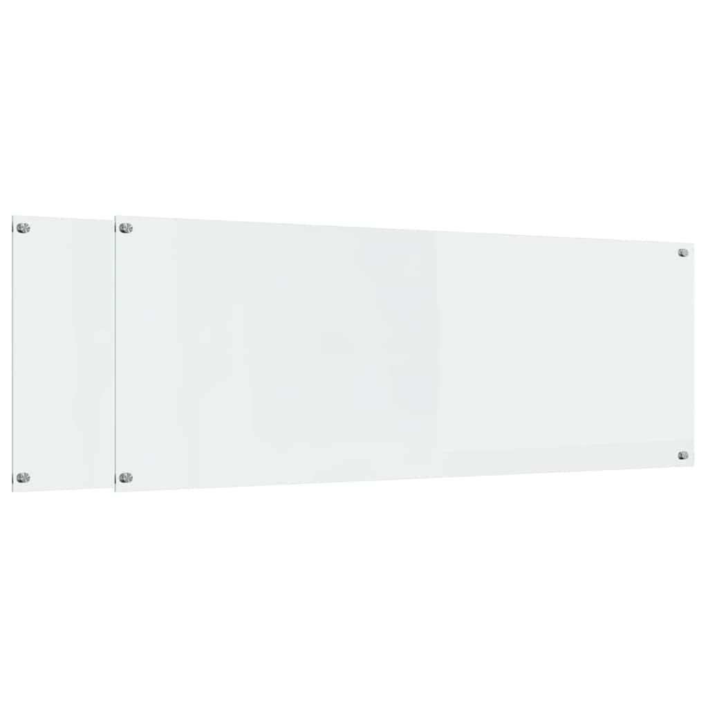 Schienale da cucina 2 pz Trasparente 110 x 40 cm