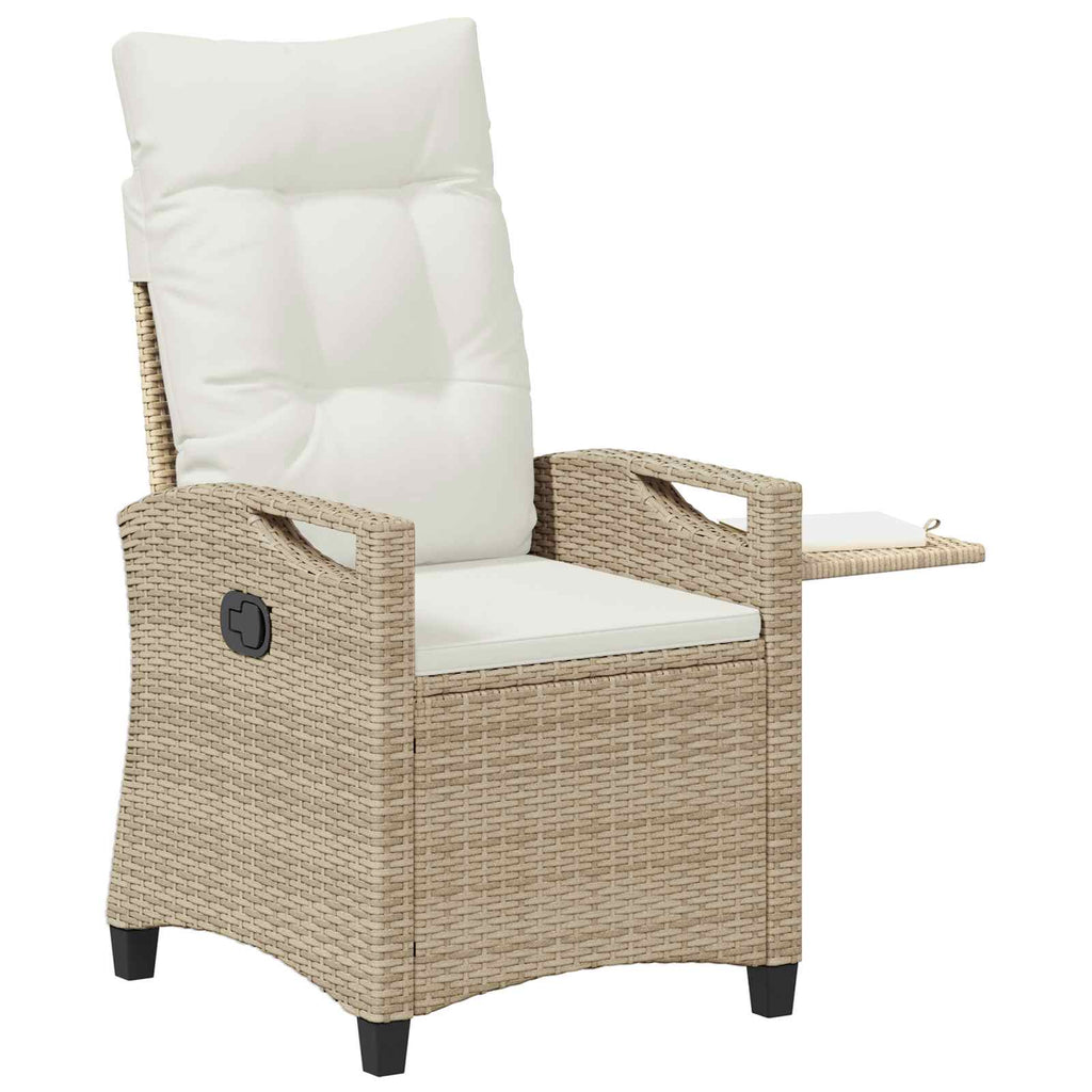 Sedia da giardino reclinabile Beige e Crema 56 x 60 x 112 cm