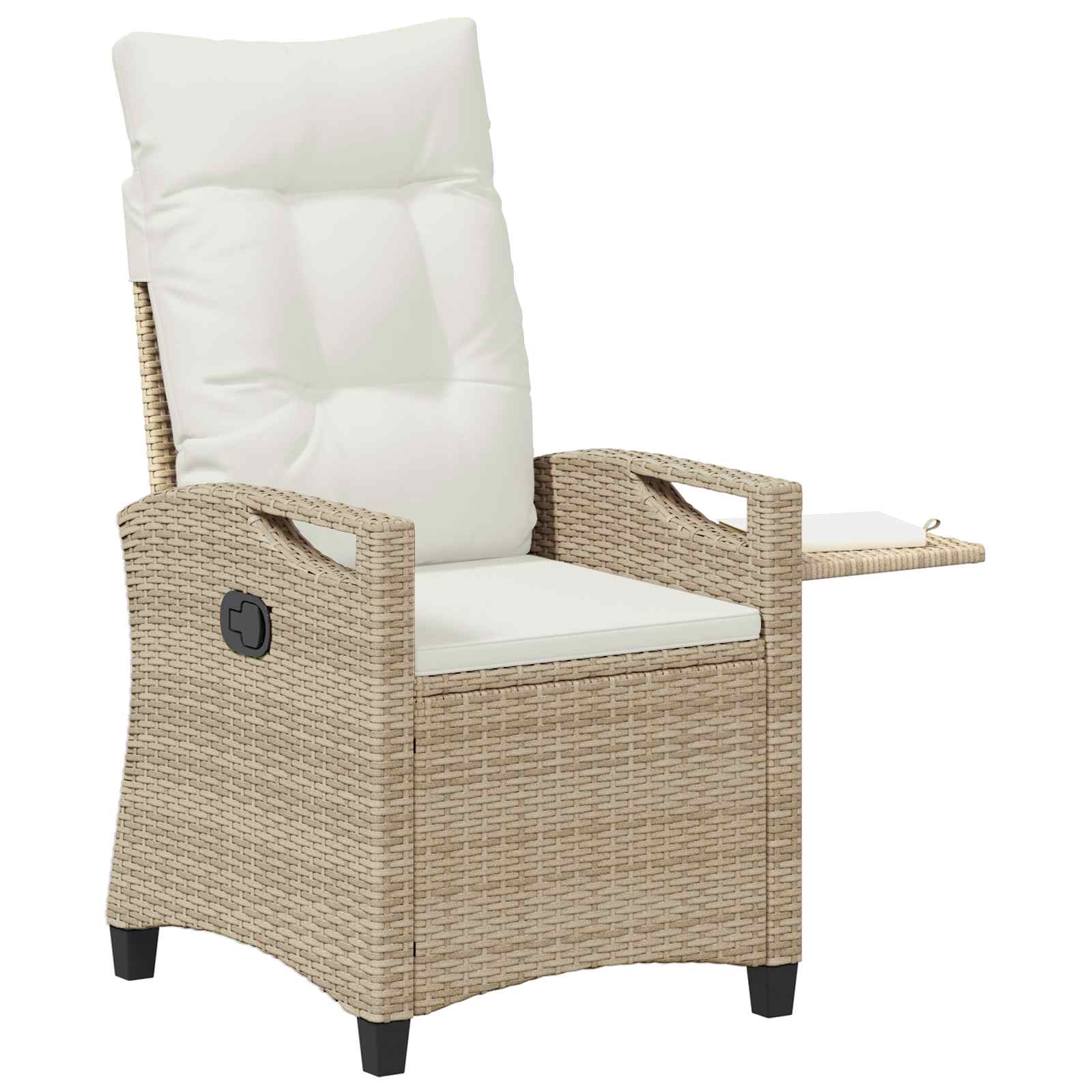 Sedia da giardino reclinabile Beige e Crema 56 x 60 x 112 cm